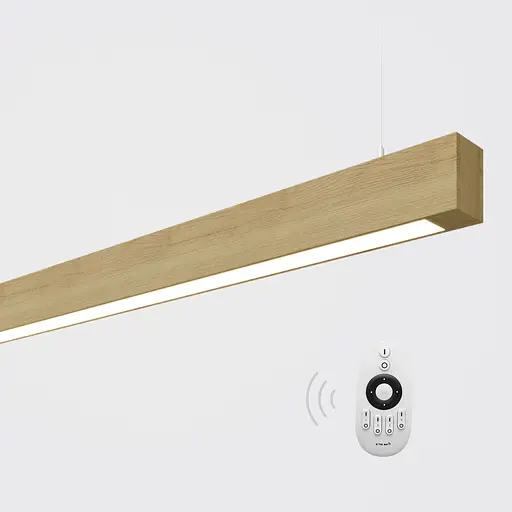 Деревянный димируемый светодиодный линейный светильник X-LED 50Вт (985х100х78) - фото 1