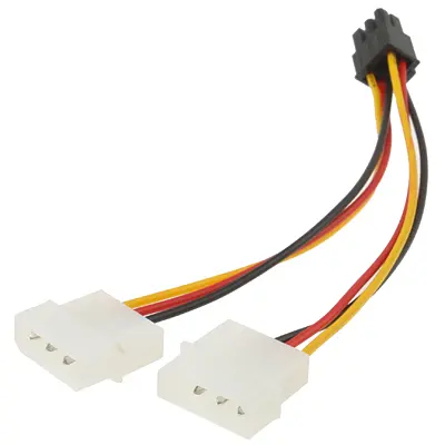 Кабель живлення для відеокарти 6-pin to 2x4-pin F Molex - фото 2
