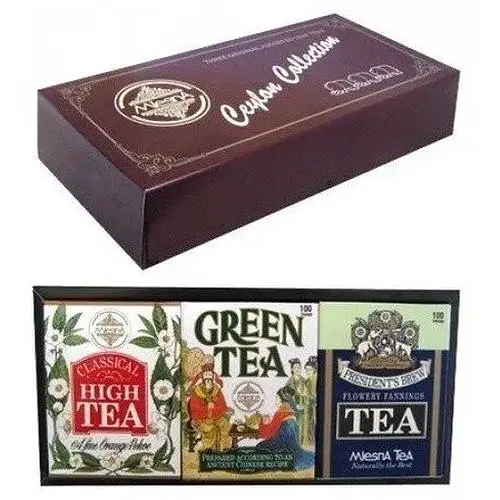 Чай чорний Mlesna Цейлон 3 види дерев'яна коробка 100 г - фото 1