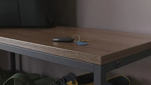 Банкетка універсальна Ferrum-decor Слайм 45x63x26 чорний ДСП Дуб Сонома Трюфель 16мм (FRD-104073) - фото 2