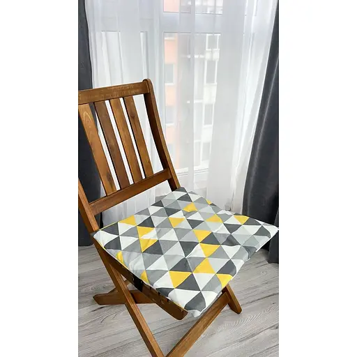 Водоотталкивающая подушка на стул Треугольный принт (2 шт.) - фото 3