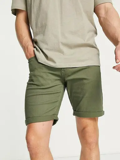 Шорти чоловічі джинсові Jack & Jones S W30" (JPSTRICK JJSHORTS AKM DUSTY OLIVE) - фото 4