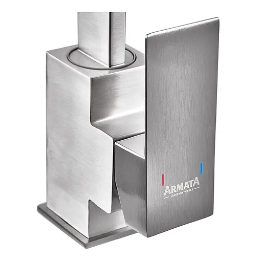 Змішувач для кухні Armata Kub-011 нержавіюча сталь CH6494 Нержавіюча сталь - фото 2