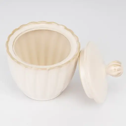 Керамическая сахарница Lene Bjerre серии Camille 250 мл Белая - фото 3