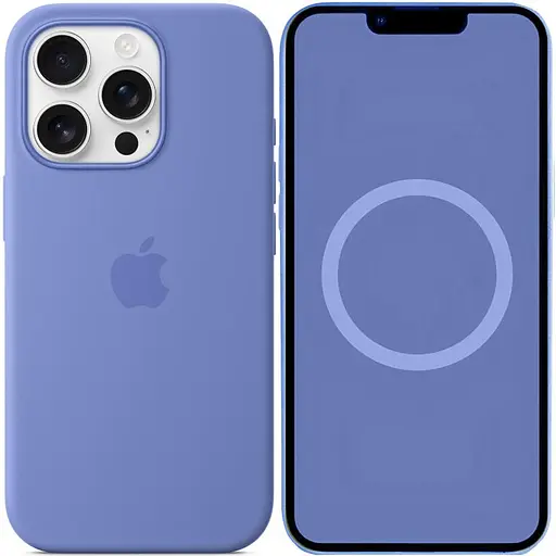 Чохол Silicone case (AAA) with Magsafe and Animation для Apple iPhone 16 Pro (6.3) Periwinkle - фото 1
