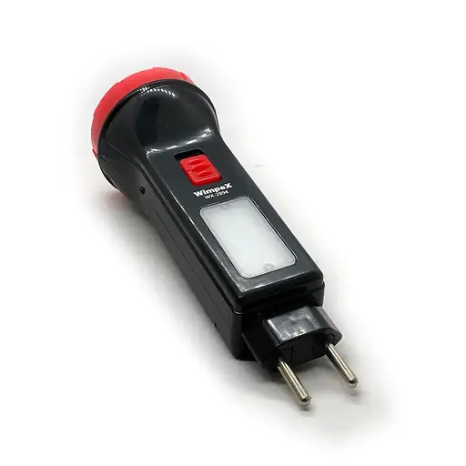 Ручной аккумуляторный фонарь Wimpex WX-2894 с защитой IPX4 1+12LED Зарядка от сети Черный/Красный - фото 4