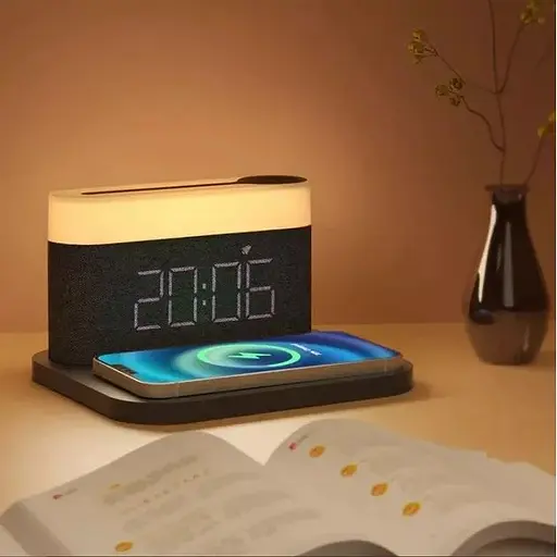 Лампа ночник с беспроводной зарядкой Proove Day & Night с часами и будильником - фото 7