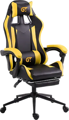 Геймерское кресло GT Racer черное с желтым (X-2323 Black/Yellow) - фото 2