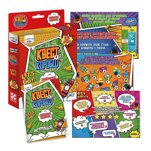 Гра настільна Vladi Toys, розважальна, Квест у коробці Комікс, VT5902-04