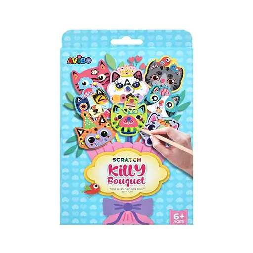 Детский набор для творчества "Скретч-арт букет" Bambi A1102-3(Blue) - фото 1