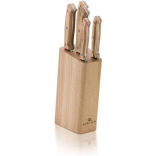 Набор из 5 кухонных ножей и подставки Gerlach Country (5901035499898)
