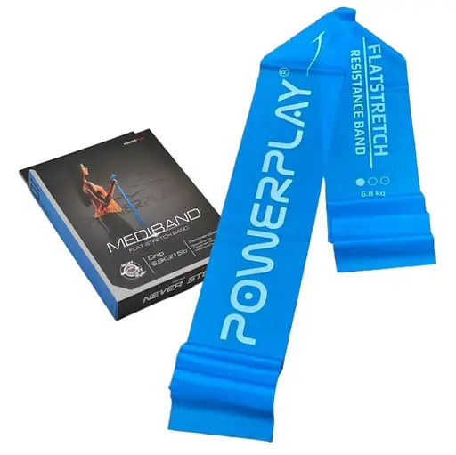 Стрічка-еспандер PowerPlay 4112 0.4мм MediBand Light для фітнесу та реабілітації Синя (6.8 кг) (PP_4112_Blue_Light) - фото 2