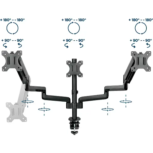 Настільне кріплення для моніторів Gembird MA-DA3-01 17-32" Black [134112] - фото 9