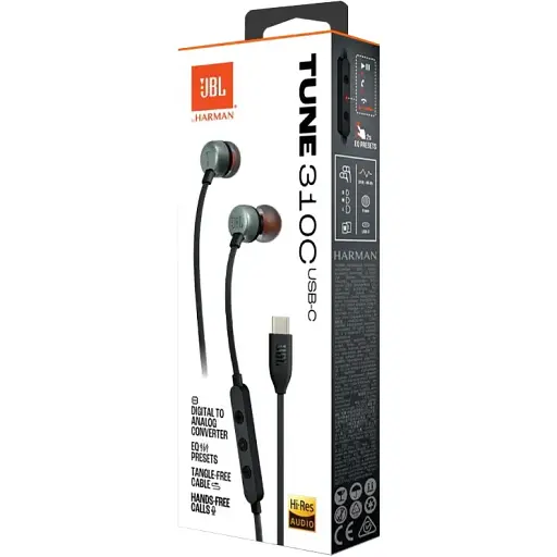 Гарнітура JBL Tune 310C USB-C Black (JBLT310CBLK) (6995501) - фото 8