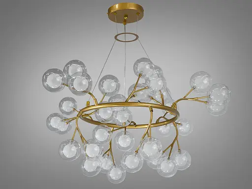 Розкішні новинки 2024 підвісна люстра в залу "Світлячок", 36 ламп - фото 2