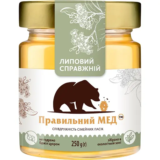Мед Правильний мед, липовый, 250 г (894383)