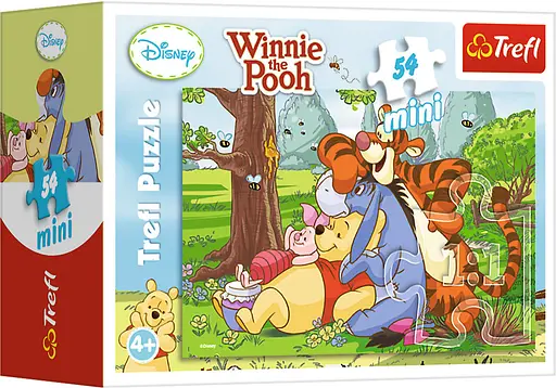 Набор Пазлы - (54 элм. мини) - "Веселая компания" / Дисней Винни Пух - фото 1
