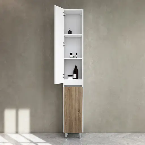 Пенал Am.Pm Gem S підлоговий 35 см з кошиком лівий білий глянець/дерево M91CSL0356WF38 - фото 4