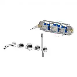 Термостат для душу/ванни Paffoni Modular Box chrome MDE001CR+MDBOX001, Хром - фото 2