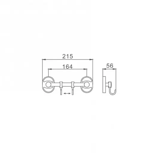 Вішалка для рушників 2 гачка Frap F1915-2 - фото 2