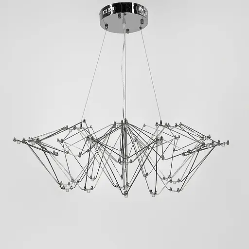 Невагома срібна люстра Ø 80 см | Арт. MJ 206-800 CH | Line F - фото 9