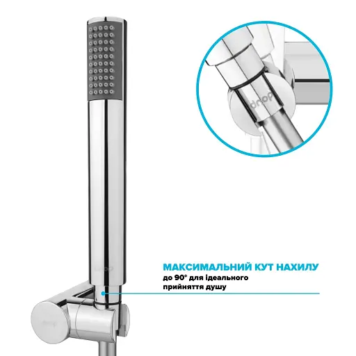 Держатель для ручной душевой лейки Drop HL-M90-CH крепеж дюбель - фото 4