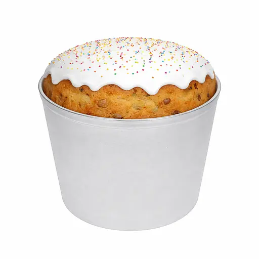 Форма алюмінієва лита для випікання пасок, великодніх кулічів, хліба та кексів із посиленим бортиком по краю 2 л Сірий 88324 - фото 6