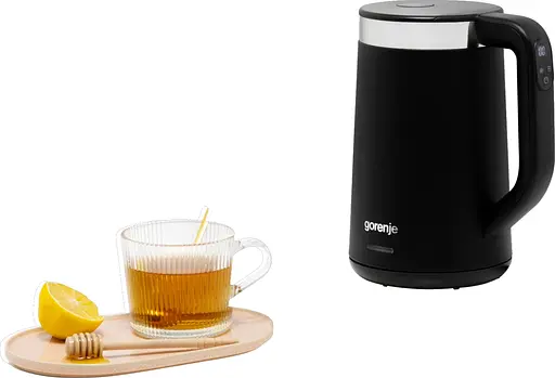 Gorenje Электрочайник 1.7л, Strix контроль, LED дисплей, черный - фото 9