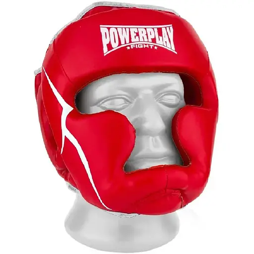 Боксерский тренировочный шлем PowerPlay 3100 PU XL Red - фото 2