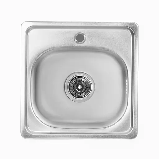 Кухонная мойка из нержавеющей стали Platinum сатин 3838 (0,6/160 мм), Satin - фото 1