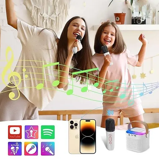 Бездротова акустика Grand з 2 мікрофонами Bluetooth Y1 караоке-система - фото 4