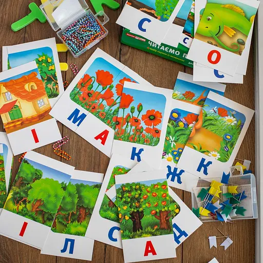 Набір карток Ranok Creative Вчимося читати вдома та в дитячому садочку. Читаємо по буквах 11106015У - фото 7