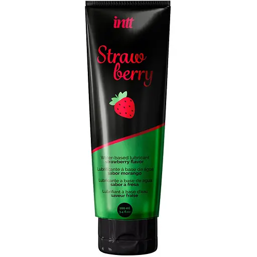 Лубрикант INTT з ароматом полуниці на водній основі 100 мл - фото 1