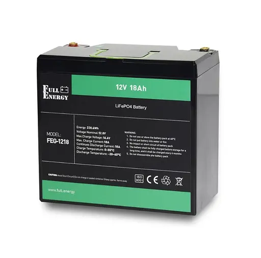 Аккумулятор литий фосфатный железо LiFePO4 Full Energy FEG1218 12 V 18 Ah for UPS - фото 1
