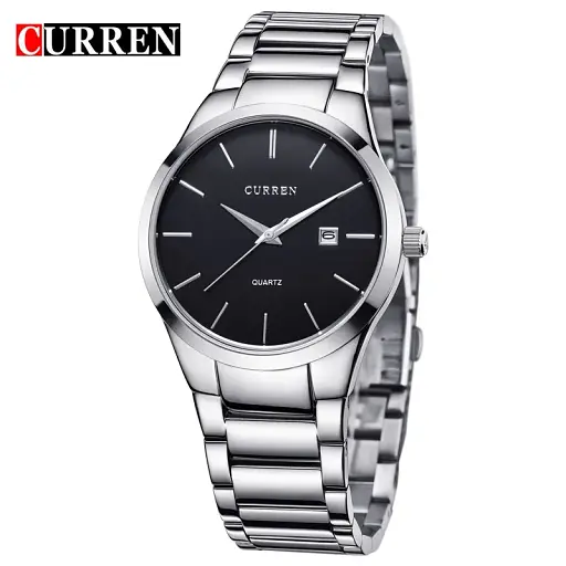 Годинник наручний Curren 8106 Silver Black (18682) - фото 2