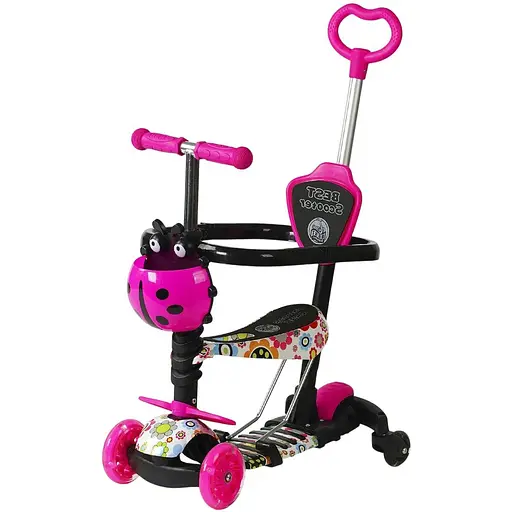 Дитячий самокат 5 в 1 Best Scooter L-S96302 рожевий