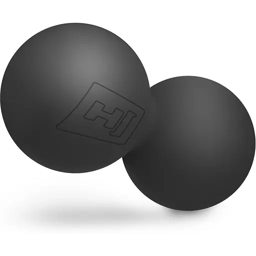 Силиконовый массажный двойной мяч Hop-Sport HS-S063DMB 63 мм черный - фото 2