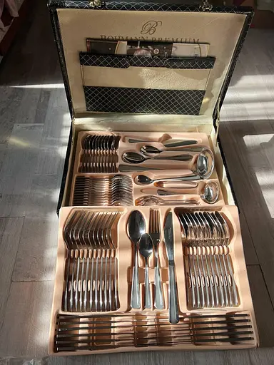 Набор столовых приборов Bohmann BP-B72-SM на 12 персон 72 предмета Серебристый - фото 2