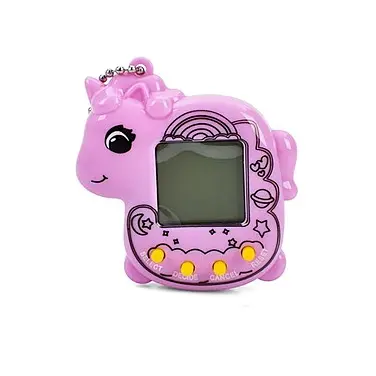 Гра "Тамагочі" 158A-41-42-43, 5,5-5-2см, звук, ч/б екран, на батарейці, в коробці (6903317756322) Єдиноріг Рожевий - фото 1