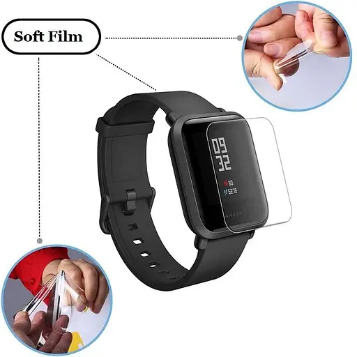 Защитная пленка Tamister у смартчаса Amazfit Bip 3/3Pro/GTS4 Mini, комплект 2 шт. - фото 4