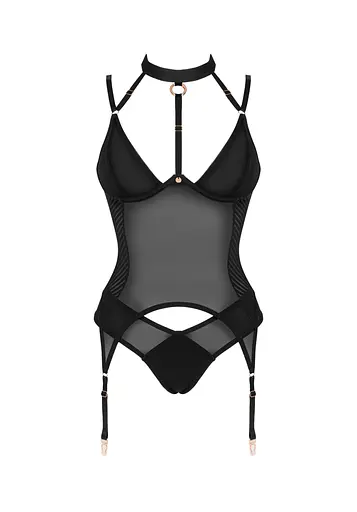 Корсет Obsessive Lingerie-Brasica M/L чорний - фото 5