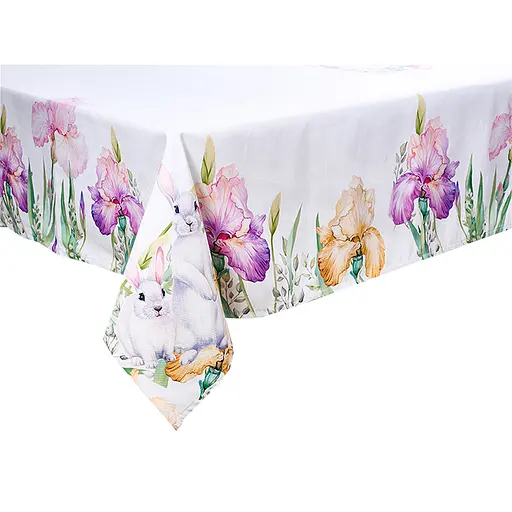 Скатерть Alba ceramics Кролик в цветах 140х180 см (796-015) - фото 1