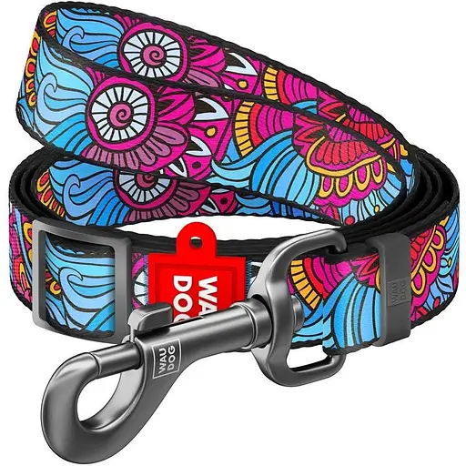 Повідець для собак Waudog Nylon нейлоновий, малюнок "Літо", регульований