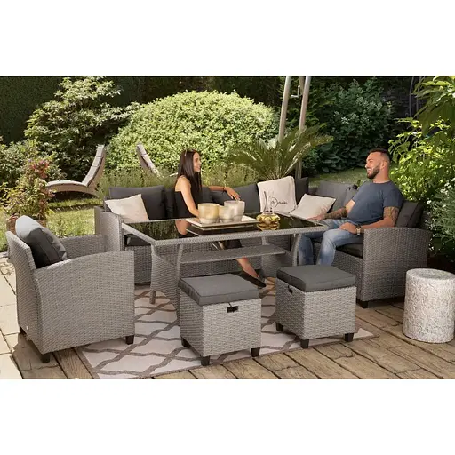 Набор садовой мебели Di Volio Rossano серый/графитовый - фото 8