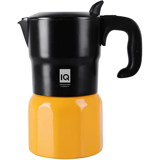 Гейзерная кофеварка IQ Be Active 3 чашки желтая (IQ-12102-3)