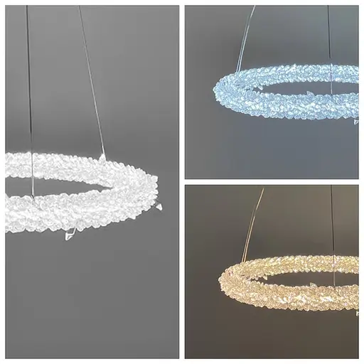 Неймовірна кришталева підвісна люстра Ø 60 см | Арт. MD 9105R-600 CH | Line F - фото 4