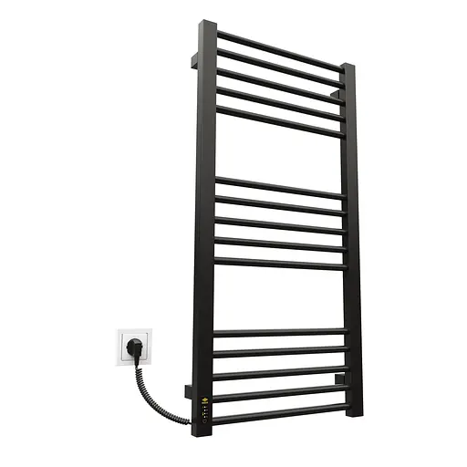 Електрична рушникосушарка Kosser Степ 1000x500 EL ДСТ03EL, Чорний матовий, Ліве - фото 1