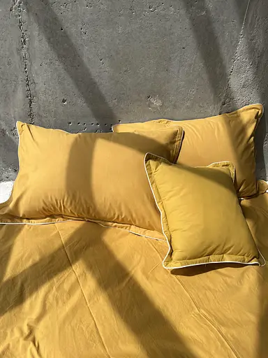 Комплект постільної білизни полуторний 155х215 см варена бавовна White Dream Охра (2006/2) - фото 3