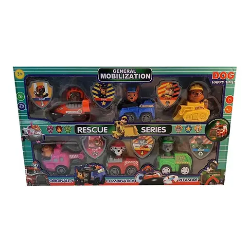 Герои в наборе, 6 героев с машинками, 48x28x6.5 см