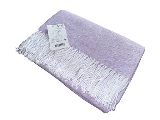 Плед бавовняний Миами/Miami Alice Vladi біло-ліловий 140х200 - фото 1